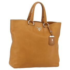 Prada Convertible Shopper Vitello Daino Large Marron
