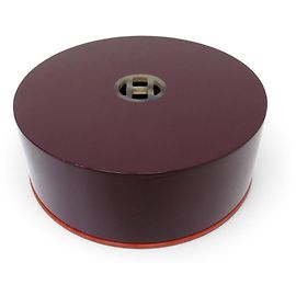 Hermès CAIXA HERMES REDONDA DE LACA E CORNO DE BÚFALO VIDE POCHE EMPTY POCKET BOX Marrom
