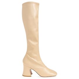 Botas de cano alto Janis em pele Chloé castanho bege Marrom Bege