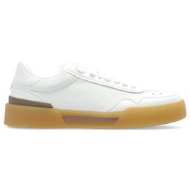 Dolce & Gabbana Logo Leather Sneakers White White