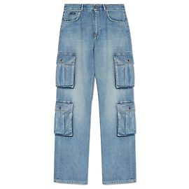 Dolce & Gabbana Blue Denim Cargo Jeans Blue