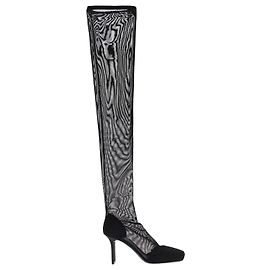 Courreges Courrèges Overknee-Stiefel in Schwarz mit Stiletto Absatz Schwarz