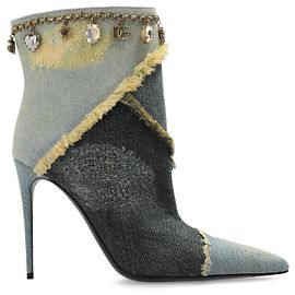 Dolce & Gabbana Denim ankle boots with heels Blue