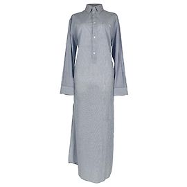 Céline Abito camicia maxi a righe Celine in cotone blu Blu