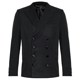 Blazer doppiopetto in lana nero Dolce & Gabbana Nero