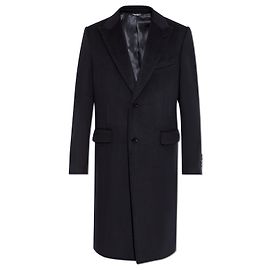 Dolce & Gabbana Black Cashmere Wool Coat Black