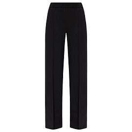 Dolce & Gabbana Black Wool Wide Leg Trousers Black