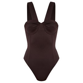 Bañador de una pieza Balmain marrón Castaño
