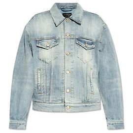 Balenciaga Giacca di jeans in cotone blu Blu