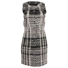 Vestido sin mangas de tweed estampado Chanel en algodón multicolor Multicolor