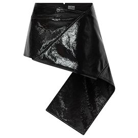 Courreges Jupe en coton laquée Courrèges noire Noir
