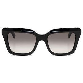 Alexander McQueen Rectangular Acetate Sunglasses Black Black