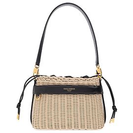 Bolsa de ombro Dolce & Gabbana Carla bege de couro Marrom Bege