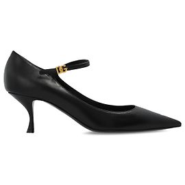 Dolce & Gabbana Kitten Heel Pumps aus Leder schwarz Schwarz