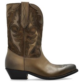 Golden Goose Botas cowboy em couro ‘Wish Star’ Marrom