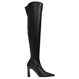 Stivali con tacco in pelle nera Giuseppe Zanotti Nero