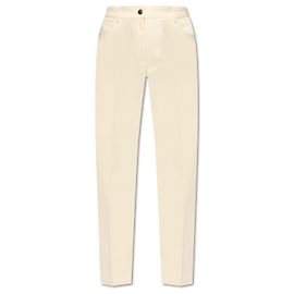 Pantalones Moncler de algodón crema Blanco Crudo