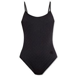 Moncler Badeanzug Einteiler schwarz geometrisches Muster Schwarz