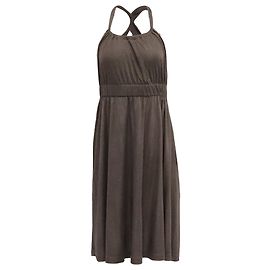 Abito Halter Neck Theory in seta marrone Marrone