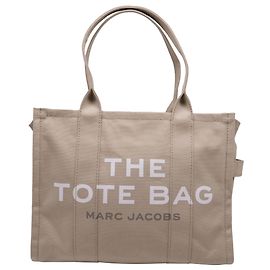 Marc Jacobs The Large Tote Bag in cotone beige Marrone Beige