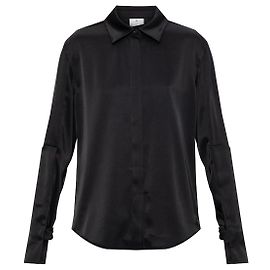 Courreges Black Satin Shirt Black