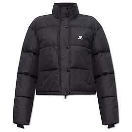 Courreges Veste isolante avec logo Noir