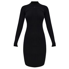 Robe Courreges Côtelée Noire Noir