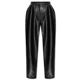 Balmain Vegane Lederhose Schwarz
