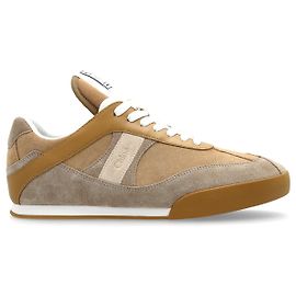 Chloé Kick sneakers beige and brown leather Brown Beige