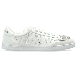 Dolce & Gabbana Sneakers de couro branco e cristais Branco
