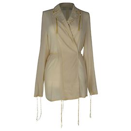 Giacca wrap trasparente Acne Studios in seta giallo pastello Altro Giallo