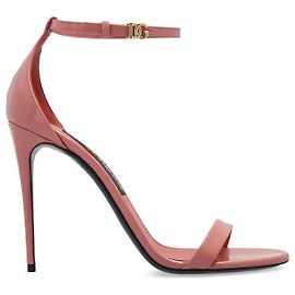 Dolce & Gabbana Pink Leather Stiletto Heeled Sandals Pink