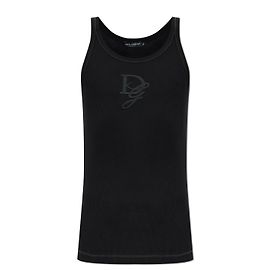 Dolce & Gabbana T-shirt senza maniche a costine Nero