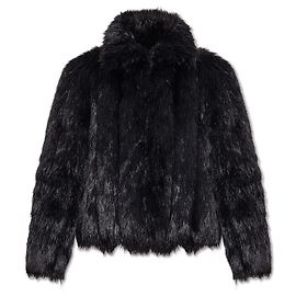 Balenciaga Webpelz Jacke Schwarz Schwarz