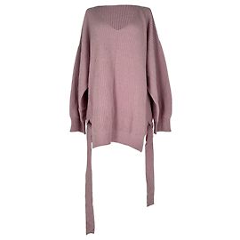 Stella Mc Cartney Pull en maille à taille nouée Stella Mccartney en laine rose Rose