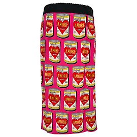 Jupe midi Dolce & Gabbana imprimée Amore en soie multicolore Multicolore