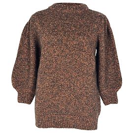 Anine Bing Rosalind Strickpullover aus brauner Alpaka-Wolle Braun Rot