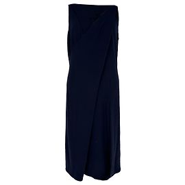 Robe sans manches Prada col V en polyester bleu marine Bleu Bleu Marine