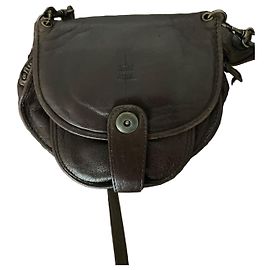 Jerome Dreyfuss Bolso de Hombro de Cuero Marrón Castaño
