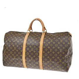 Louis Vuitton Keepall Monogram Canvas 60 Castaño