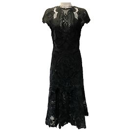 Robe Laura en dentelle signature noire Jonathan Simkhai Noir