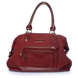 Longchamp, sac legend en daim rouge Rouge