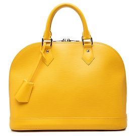 Yellow Louis Vuitton Epi Alma PM Handbag Yellow