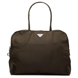 Bolsa Prada Tessuto castanha Marrom