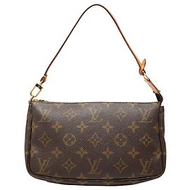 Borsa a tracolla Louis Vuitton Monogram Pochette Accessoires Marrone Marrone