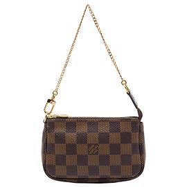 Louis Vuitton Damier Ebene Mini Pochette Accessoires Handtasche Braun Braun
