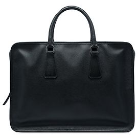 Prada Saffiano Business-Tasche Schwarz Schwarz