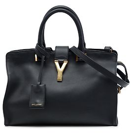 Autre Marque Sac Cabas Satchel Classic Y Medium en cuir noir Saint Laurent Noir