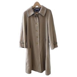 Louis Féraud langer beiger Wollmantel Beige