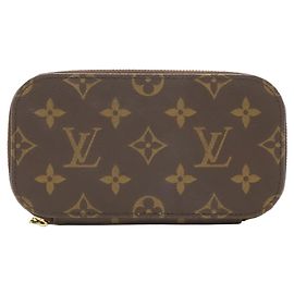 Louis Vuitton Monogram Trousse Blush PM Handbag Pouch Marrom